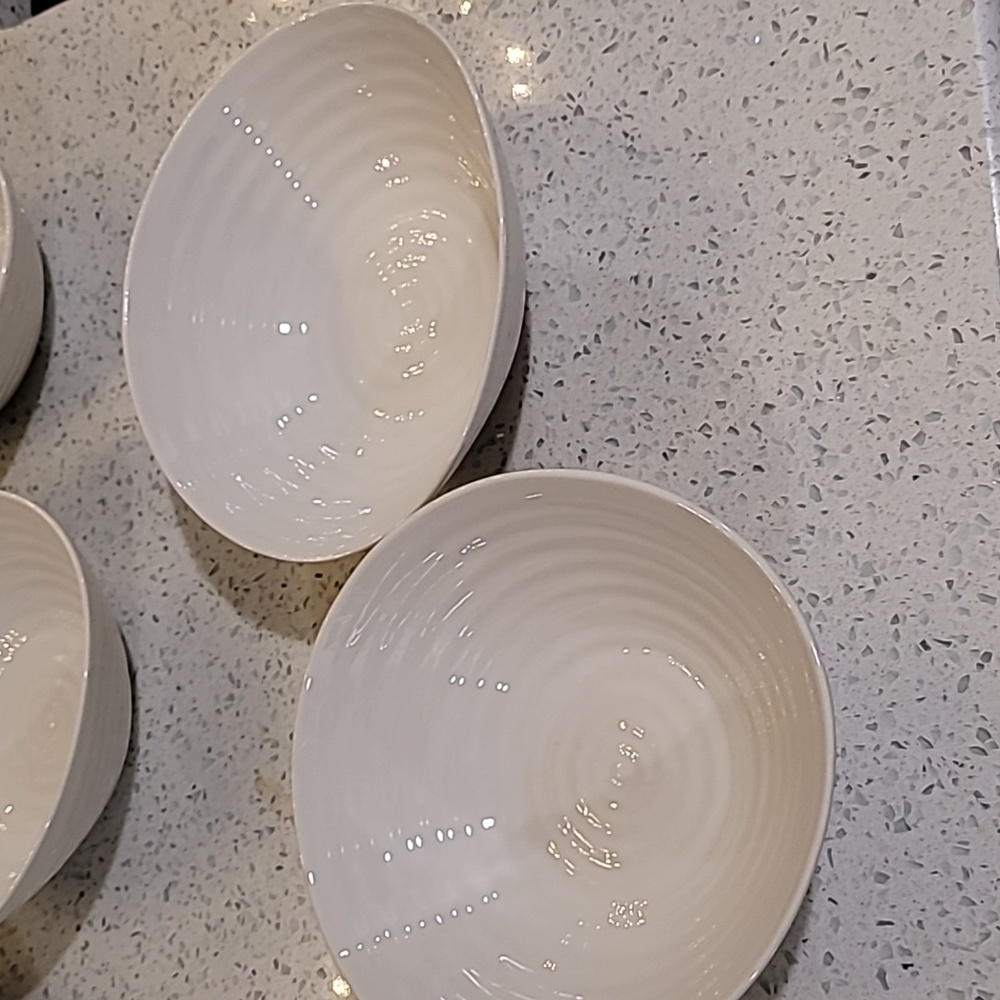 Portmeirion Sophie Conran soup bowls (4) white . - Picture 3 of 6